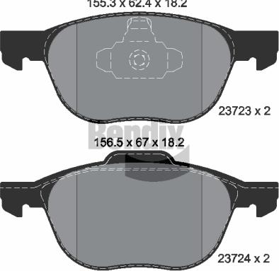 BENDIX Braking BPD1004 - Bremžu uzliku kompl., Disku bremzes adetalas.lv