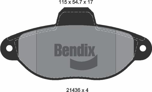 BENDIX Braking BPD1007 - Bremžu uzliku kompl., Disku bremzes adetalas.lv