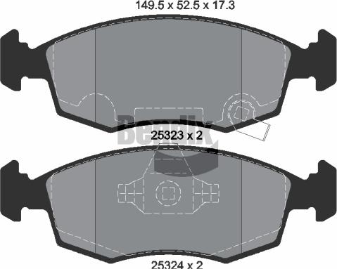 BENDIX Braking BPD1018 - Bremžu uzliku kompl., Disku bremzes adetalas.lv