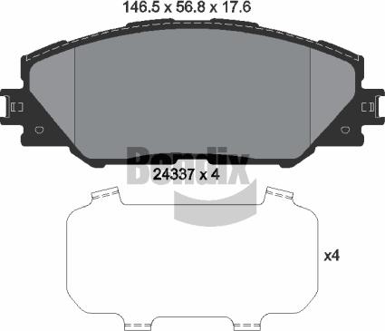 BENDIX Braking BPD1185 - Bremžu uzliku kompl., Disku bremzes adetalas.lv