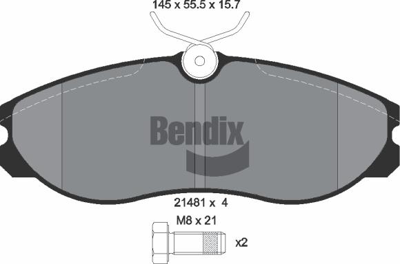 BENDIX Braking BPD1396 - Bremžu uzliku kompl., Disku bremzes adetalas.lv