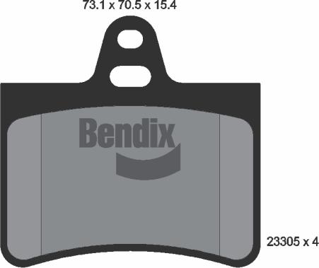 BENDIX Braking BPD1353 - Bremžu uzliku kompl., Disku bremzes adetalas.lv