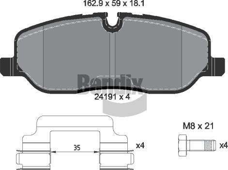 BENDIX Braking BPD1376 - Bremžu uzliku kompl., Disku bremzes adetalas.lv