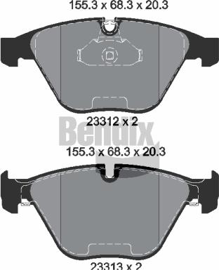 BENDIX Braking BPD1252 - Bremžu uzliku kompl., Disku bremzes adetalas.lv