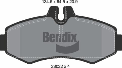 BENDIX Braking BPD1257 - Bremžu uzliku kompl., Disku bremzes adetalas.lv