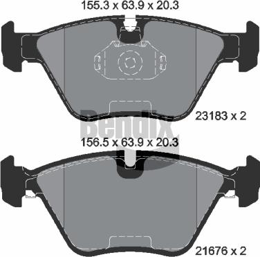 BENDIX Braking BPD1232 - Bremžu uzliku kompl., Disku bremzes adetalas.lv