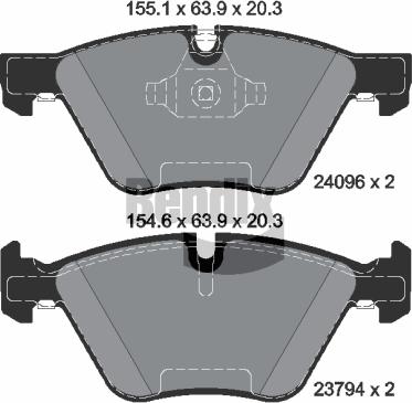 BENDIX Braking BPD1276 - Bremžu uzliku kompl., Disku bremzes adetalas.lv