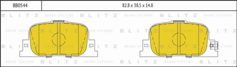 Blitz BB0544 - Bremžu uzliku kompl., Disku bremzes adetalas.lv