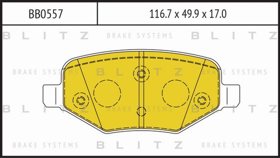 Blitz BB0557 - Bremžu uzliku kompl., Disku bremzes adetalas.lv