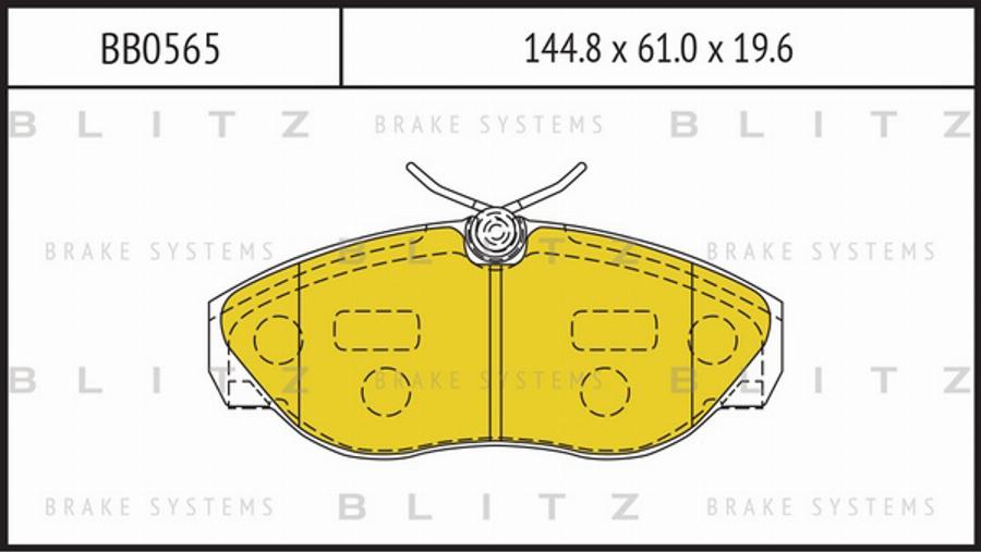 Blitz BB0565 - Bremžu uzliku kompl., Disku bremzes adetalas.lv