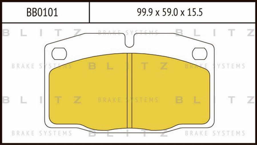 Blitz BB0101 - Bremžu uzliku kompl., Disku bremzes adetalas.lv