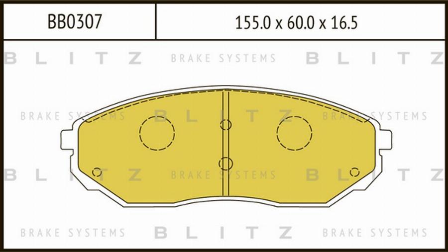 Blitz BB0307 - Bremžu uzliku kompl., Disku bremzes adetalas.lv