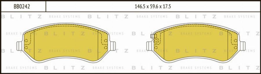 Blitz BB0242 - Bremžu uzliku kompl., Disku bremzes adetalas.lv