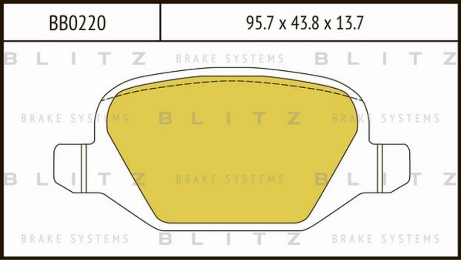 Blitz BB0220 - Bremžu uzliku kompl., Disku bremzes adetalas.lv