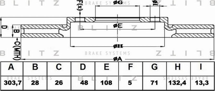 Blitz BS0439 - Bremžu diski adetalas.lv