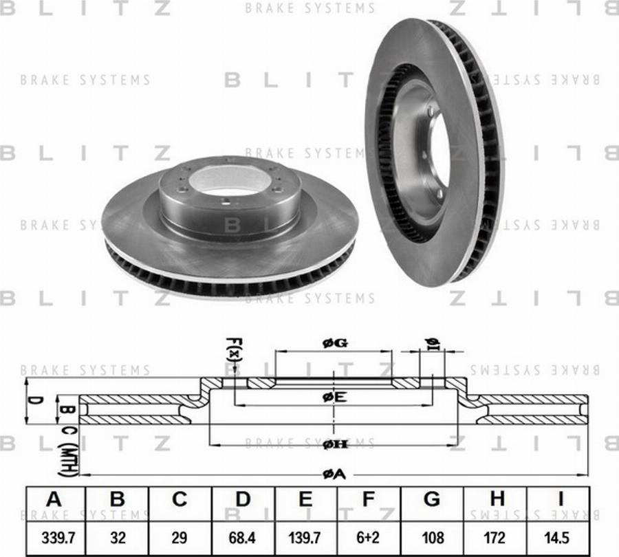 Blitz BS0347 - Bremžu diski adetalas.lv