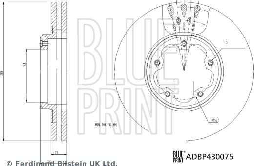 Blue Print ADBP430075 - Bremžu diski adetalas.lv