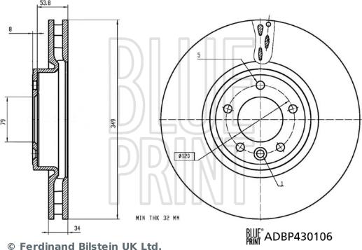 Blue Print ADBP430106 - Bremžu diski adetalas.lv