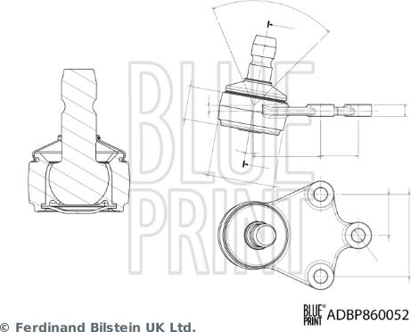 Blue Print ADBP860052 - Balst / Virzošais šarnīrs adetalas.lv