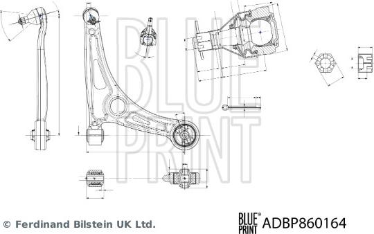 Blue Print ADBP860164 - Neatkarīgās balstiekārtas svira, Riteņa piekare adetalas.lv