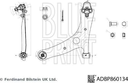 Blue Print ADBP860134 - Neatkarīgās balstiekārtas svira, Riteņa piekare adetalas.lv