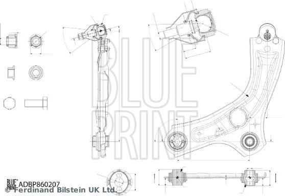 Blue Print ADBP860207 - Neatkarīgās balstiekārtas svira, Riteņa piekare adetalas.lv