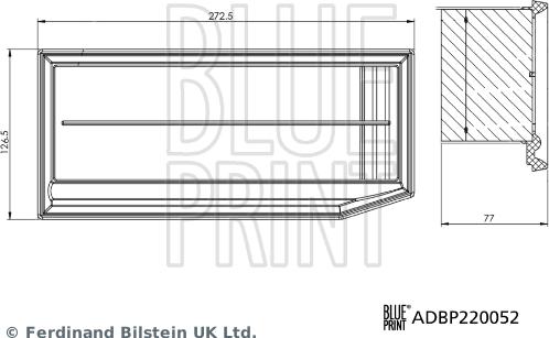 Blue Print ADBP220052 - Gaisa filtrs adetalas.lv