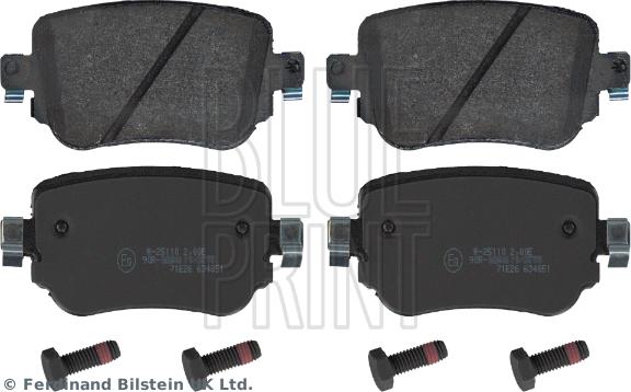 Blue Print ADV184250 - Bremžu uzliku kompl., Disku bremzes adetalas.lv