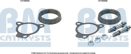 BM Catalysts FK70689 - Montāžas komplekts, Izplūdes caurule adetalas.lv