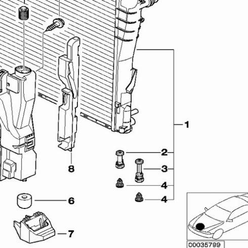 BMW 17 11 1 437 361 - Gaisa vārsta / ventiļa skrūve, Radiators adetalas.lv