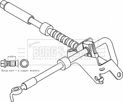 Borg & Beck BBH8798 - Bremžu šļūtene adetalas.lv