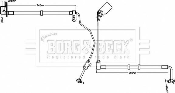 Borg & Beck BBH8742 - Bremžu šļūtene adetalas.lv