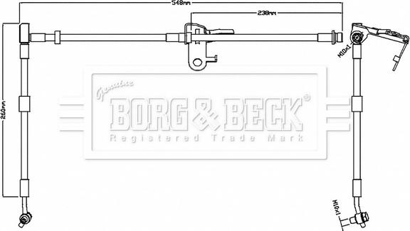 Borg & Beck BBH8739 - Bremžu šļūtene adetalas.lv