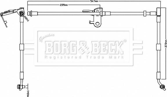 Borg & Beck BBH8738 - Bremžu šļūtene adetalas.lv