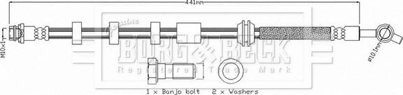 Borg & Beck BBH8733 - Bremžu šļūtene adetalas.lv