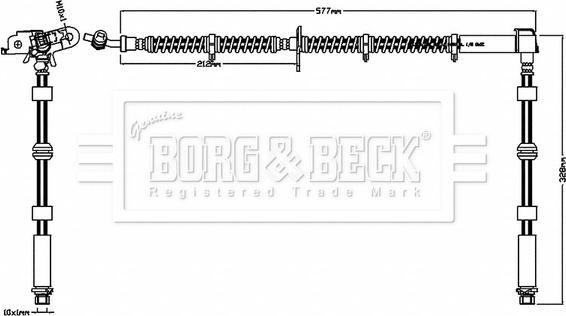 Borg & Beck BBH8720 - Bremžu šļūtene adetalas.lv