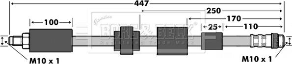 Borg & Beck BBH7530 - Bremžu šļūtene adetalas.lv