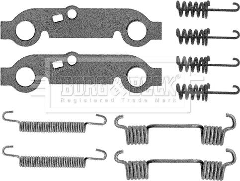 Borg & Beck BBK6057 - Piederumu komplekts, Stāvbremzes mehānisma bremžu loks adetalas.lv