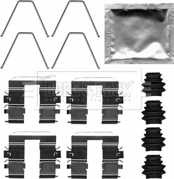 Borg & Beck BBK1657 - Piederumu komplekts, Disku bremžu uzlikas adetalas.lv