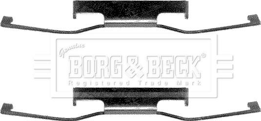 Borg & Beck BBK1154 - Piederumu komplekts, Disku bremžu uzlikas adetalas.lv