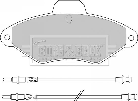 Borg & Beck BBP1400 - Bremžu uzliku kompl., Disku bremzes adetalas.lv