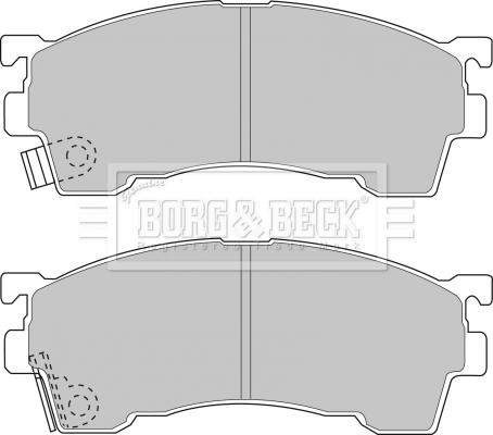 Borg & Beck BBP1516 - Bremžu uzliku kompl., Disku bremzes adetalas.lv