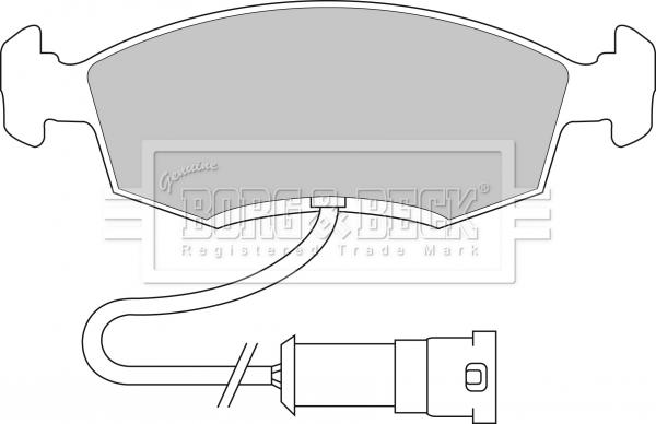 Borg & Beck BBP1096 - Bremžu uzliku kompl., Disku bremzes adetalas.lv