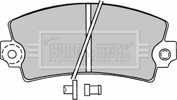 Borg & Beck BBP1047 - Bremžu uzliku kompl., Disku bremzes adetalas.lv