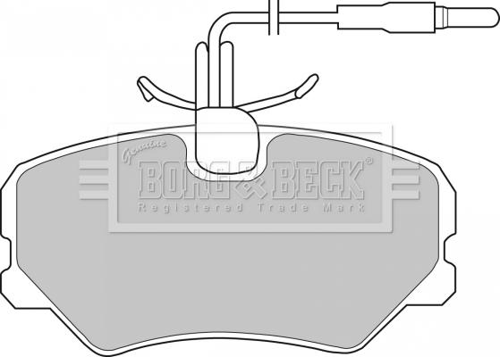 Borg & Beck BBP1105 - Bremžu uzliku kompl., Disku bremzes adetalas.lv