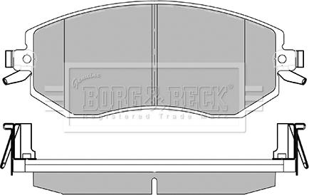 Borg & Beck BBP2426 - Bremžu uzliku kompl., Disku bremzes adetalas.lv