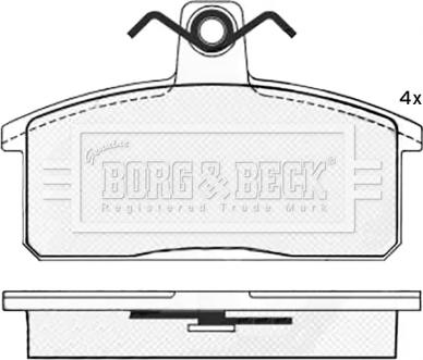 Borg & Beck BBP2545 - Bremžu uzliku kompl., Disku bremzes adetalas.lv