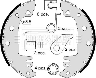 Borg & Beck BBS6086 - Bremžu loku komplekts adetalas.lv