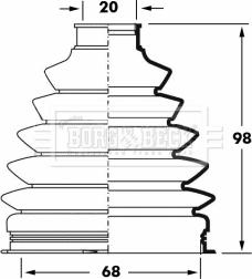 Borg & Beck BCB6052 - Putekļusargs, Piedziņas vārpsta adetalas.lv