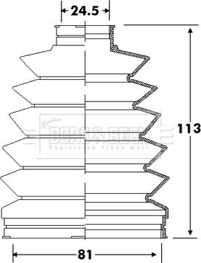Borg & Beck BCB6316 - Putekļusargs, Piedziņas vārpsta adetalas.lv